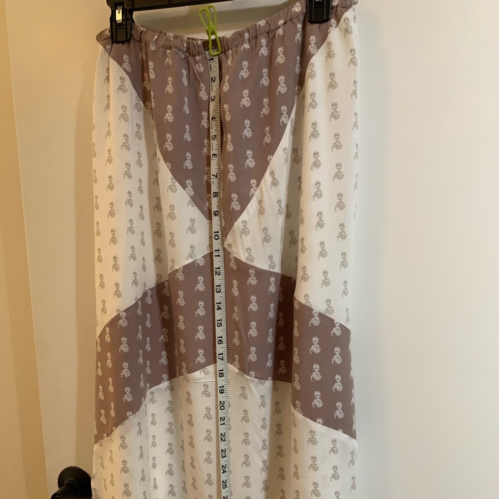 Beachy Taupe + White Skirt